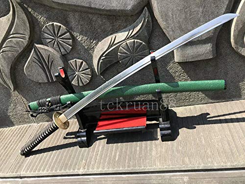 YL Sword Clay Tempered T10 Steel Full Tang Japanese Samurai Katana Sword Ray Skin Saya