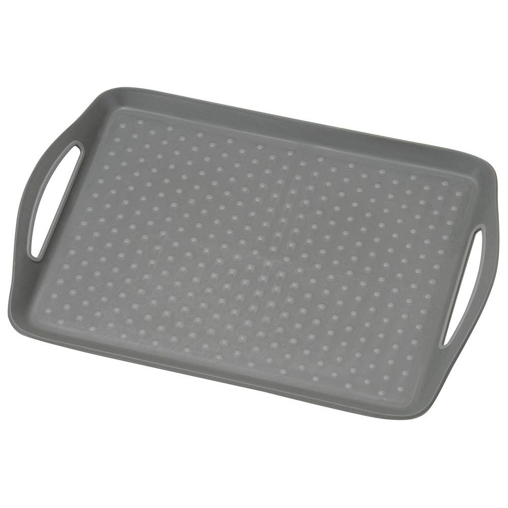 Kesper Serving Tray, Material: Plastic, Dimensions: 45.5 x 32 x 4.5 cm, Colour: Grey, 77207