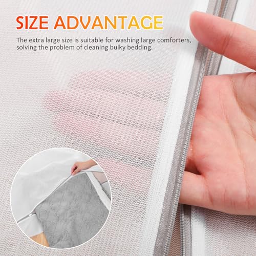 Bolsas de lavandería para ropa de cama que evitan enredos y roturas de prendas en la lavadora 8