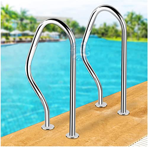 Barandal para piscina de acero inoxidable 47x80 cm miniatura 4