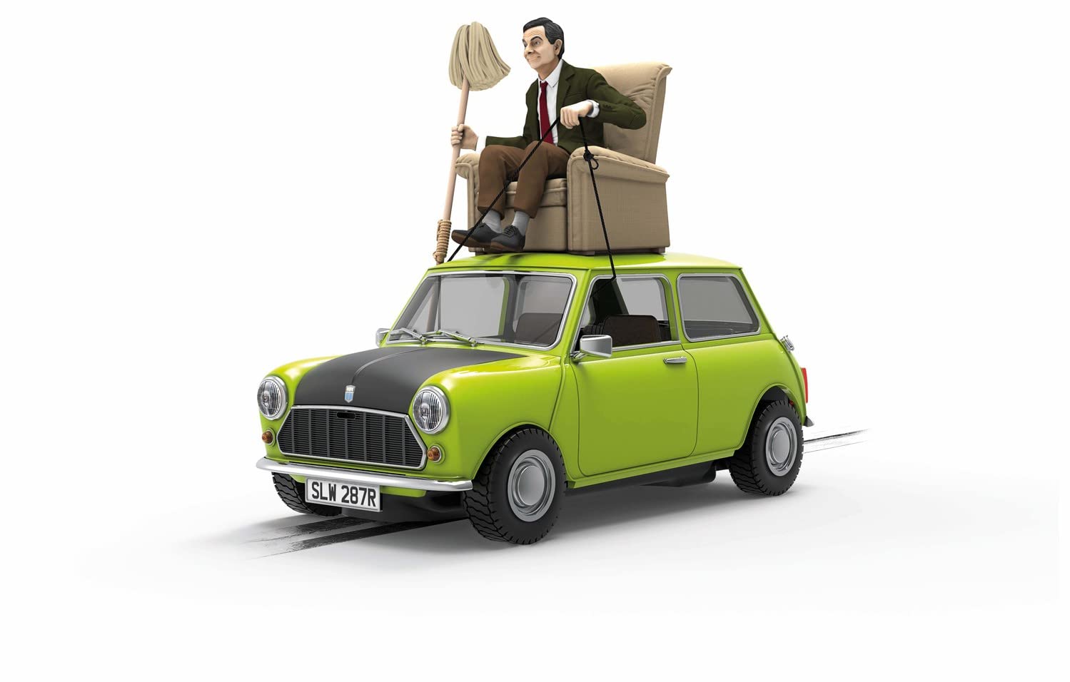 Scalextric Cars - C4334 Mr Bean Mini - Do-It-Yourself - Toy Slot Car for use with Race Tracks and Set - Gift Ideas for Kids and Adults, Scalextric Accessories, Green
