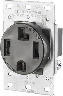 Leviton 4-Wire, 30-Amp, 250V Flush Mount Dryer Receptacle, 278-S00