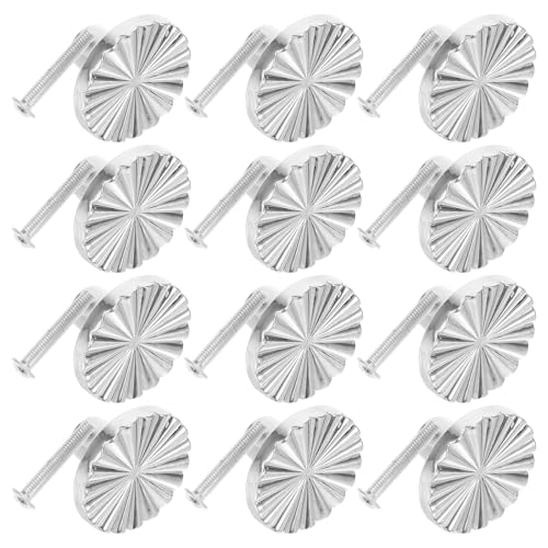 DONFAMDS 12個 製丸型引き出し取手 軽量で丈夫 キッチン クローゼット用家具ハンドル 快適なグリップと耐久性を備えたワードローブドア取っ