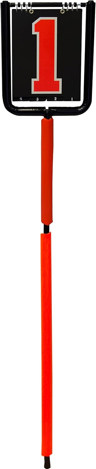 TAG Padded Football Down Box Indicator with 14 inch Flip-Over Numbers, 6'1" Height