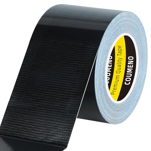 Image of Heavy Duty Single Side Duct Tape,2in x 33FT,Strong Adhesive High Strength,Versatile Mesh Adhesive Tape for Easy Sealing, Repairing and Bonding Indoors and Outdoors,Black