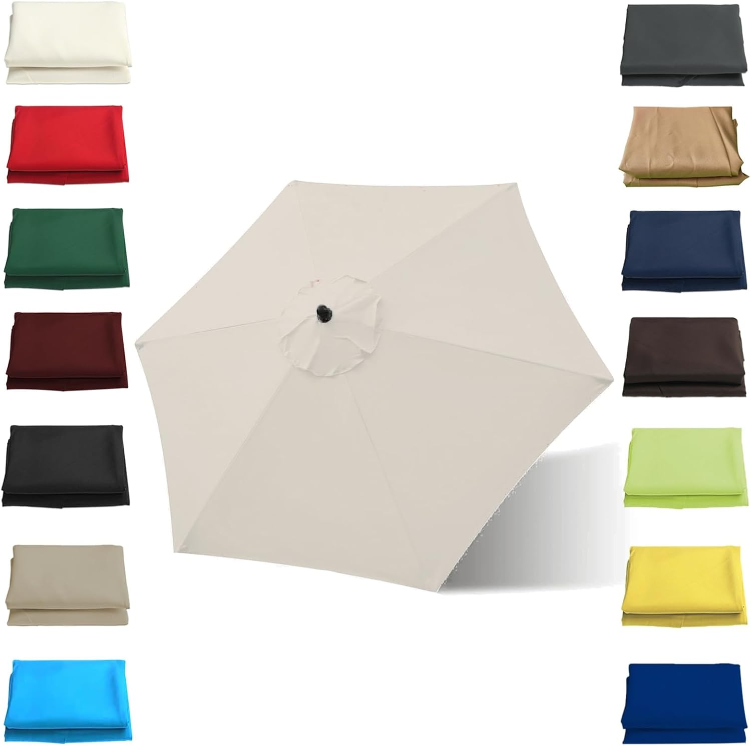 Patio Umbrella Replacement Canopy Square Cantilever Top Cover Outdoor,Replacement Canopy for Patio Umbrella Sun Shade Canopy Cloth (Φ200cm/Φ270cm/Φ300cm) Durable Fabric Cover for 6/8 Arm Gar