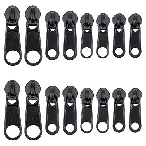 Image of GORGECRAFT 32PCS 4 Sizes Zip Puller Replacement Plastic Slider Instant Clip Quick Fix Zip Kits Removable Fix Zipper Repair Kit Garment Accessories for Coats Jacket Luggage