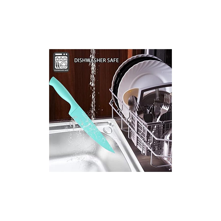 Marco-Almond-Kitchen-Knife-Set-MA24-14-Pieces-Stainless-Steel-Knife-Block-Set-Chef-Teal-Knives-Sets-for-Kitchen-with-White-Block Marco Almond® Kitchen Knife Set MA24, 14 Pieces Stainless Steel Knife Block Set, Chef Teal Knives Sets for Kitchen with White Block