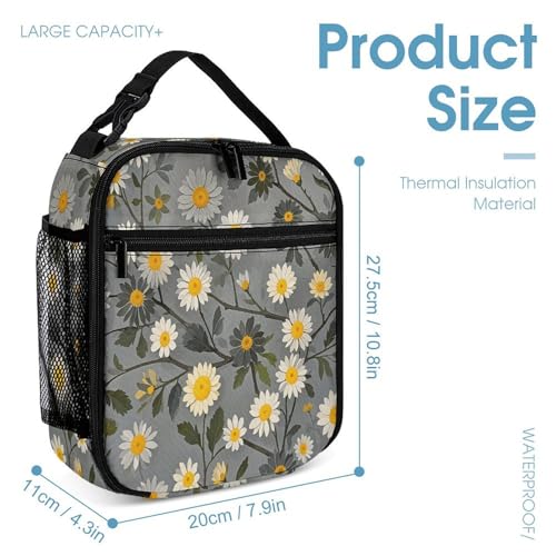 3Pcs Backpack Sets Tree And White Floral Print Travel Daypack 3 in 1 Lightweight Backpack Set with Lunch Bag And Cosmetic Bag4