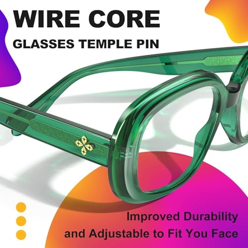 Image of VISOONE Oversized Round Computer TR90 Blue Light Blocking Glasses for Women Men Lavinia