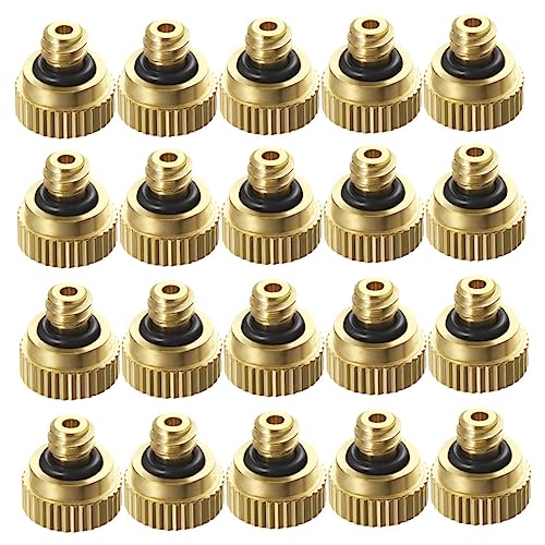 BCOATH Low Pressure Misting Spray Nozzles 40pcs Brass Atomizing Nozzle Set for Irrigation
