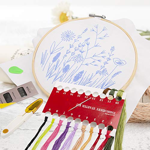 image for Foloda Embroidery Kit with Pattern and Instructions，Hand Cross Stitc