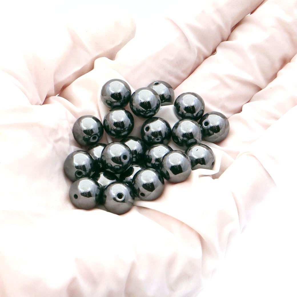Amazon.co.jp: ヘマタイト 粒売り 1粒 8mm ビーズ バラ売り 磁気無し