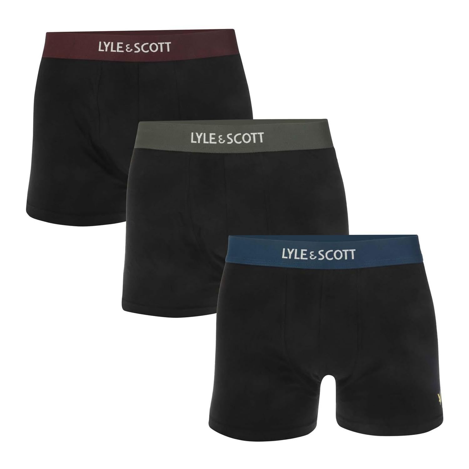 Lyle & Scott Men's Black/Multi Devon Boxer Shorts (Pack Of 3) (M) ()