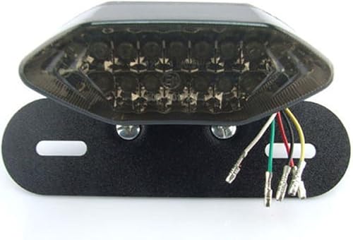 Miniatura 3 de ZYTC Luz trasera para motocicleta, luz de freno integrada, luz de parada de freno de circulación de señal de giro para placa de matrícula