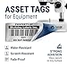 McAuley Labels Custom Asset Tags for Equipment – Numbered, Permanent, Adhesive, Metalized Silver Polyester - Barcode Label - 2x1 Inches