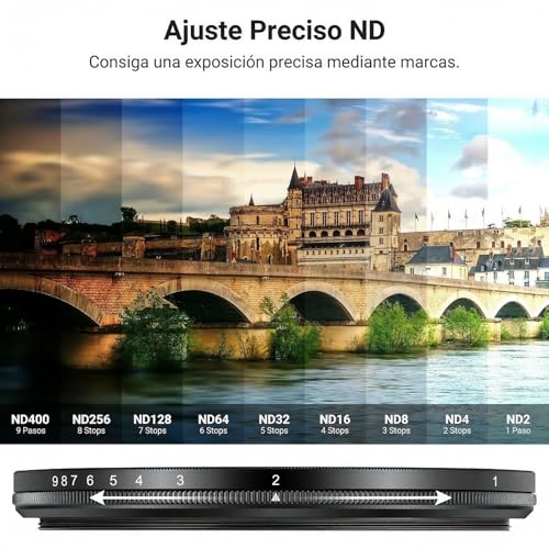 Filtro ND variable 52mm NEERWER giratorio con revestimiento que repele manchas 4