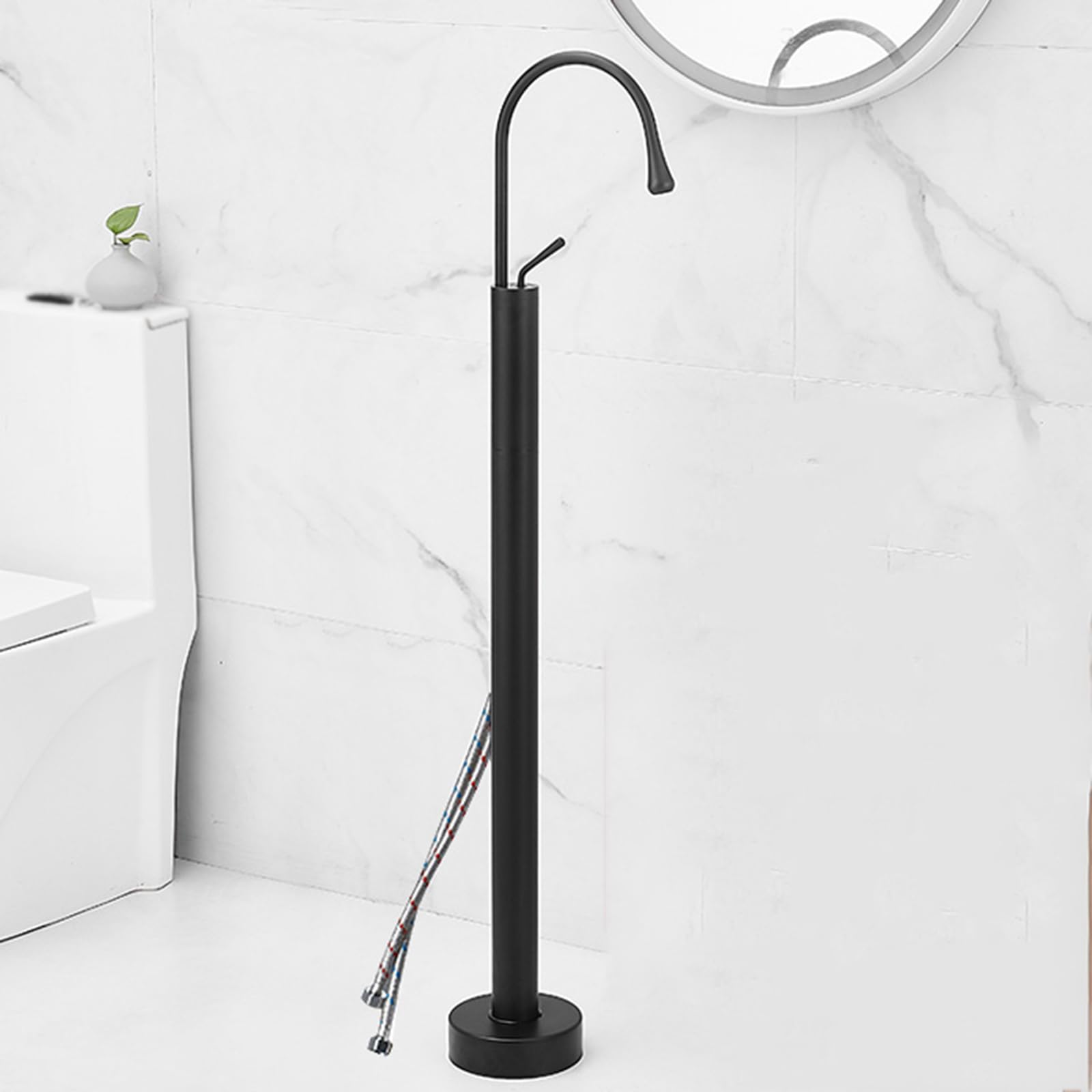 Robinetterie de bain autoportante en laiton massif chromé LWX