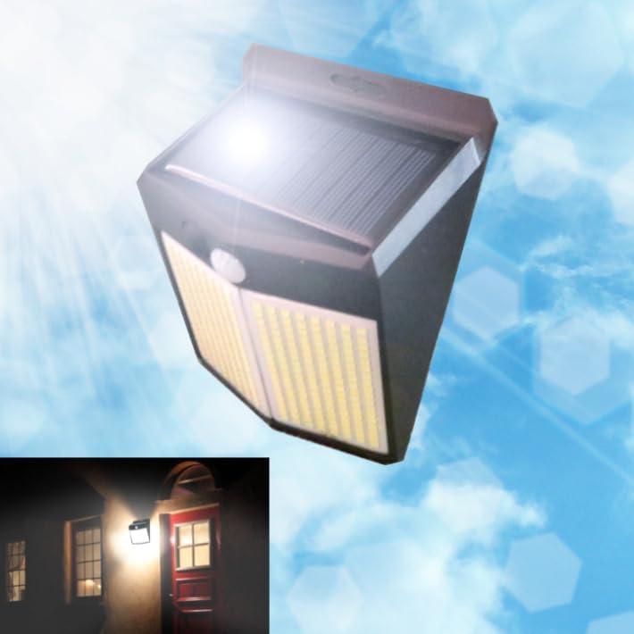 288LEDソーラーライト YC-SW2012-PIR 人感センサーライト 屋外 ソーラー 自動点灯/消灯 ソーラー 屋外 照明 高輝度 屋外 ライト ガーデンソーラー 防犯 灯 ソーラー ライト 屋外 おしゃれ ガーデンライト ガーデンライト 防犯ライト ガーデン/壁掛け/駐車場/玄関/廊下/軒先/庭先/停電時適用 防災ライト 地震 津波 台風 防災対応 自動点灯/消灯