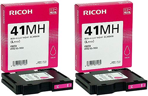 Amazon.co.jp: RICOH 純正インク GXカートリッジ GC41MH マゼンタ 2本
