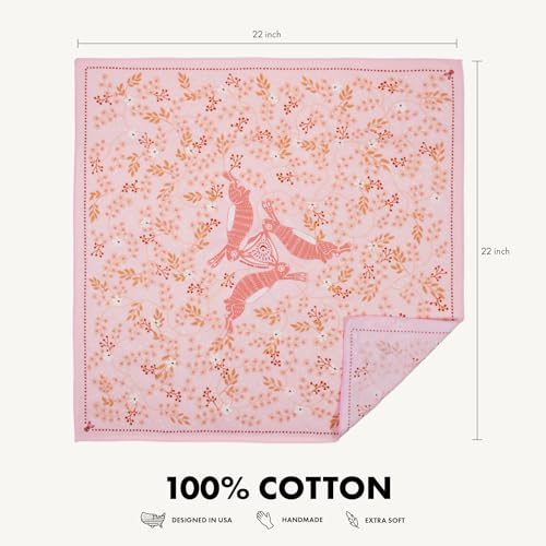 Image of WHTE MOSS Bandana - 100% Cotton Extra Soft Scarf Handkerchief for Men & Women