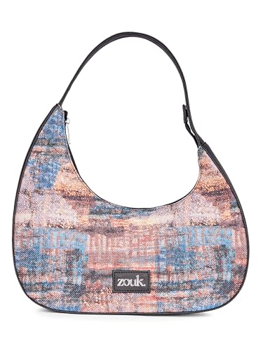 Image of ZOUK Pixi Small Shoulder Bag | Vegan Leather Evening Bag for Women with Shoulder Strap, Zip Closure & Water-Resistant Lining | Stylish Handcrafted Purse |