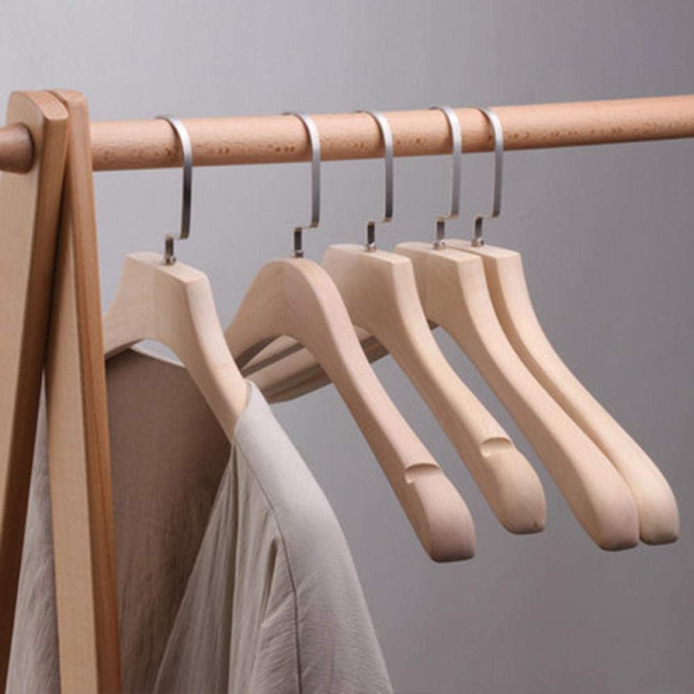 Clothing Supplies 5 pcs/lot Paintless Solid Wood Coat Hangers Environment Friendly Non-Slip Wooden Clothes Hanger Seamless Clothing D.