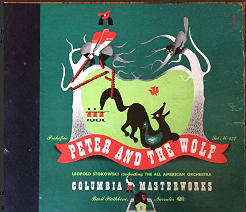 Prokofiev Peter and the Wolf Basil Rathbone 78 RPM 12" Record Set