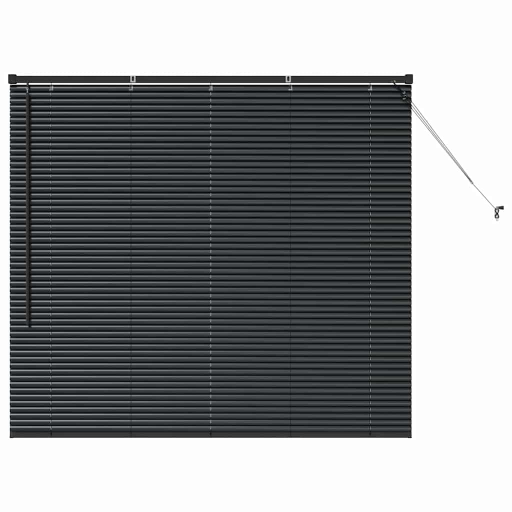 vidaXL Persianas venecianas Manual Negro 130 x 150 cm Aluminio, Persianas Modernas para Interiores, de Aluminio Ajustables, Elegantes tratamientos para Ventanas en casa y Oficina