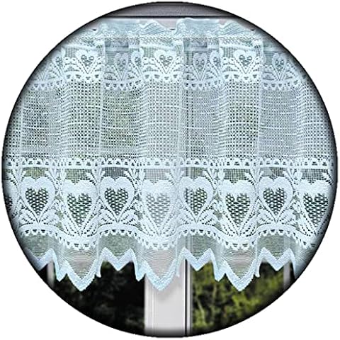MforStyle Romantic Hearts Kitchen Curtains Cover