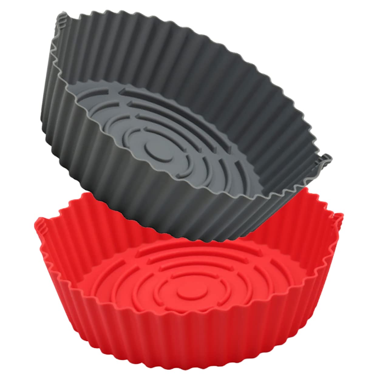 Zerodeko 2pcs Reusable Silicone Pot Liner Non-stick Baking Liners for Air Fryers Kitchen Cooking for Snacks Chicken Wings Easy Cleanup