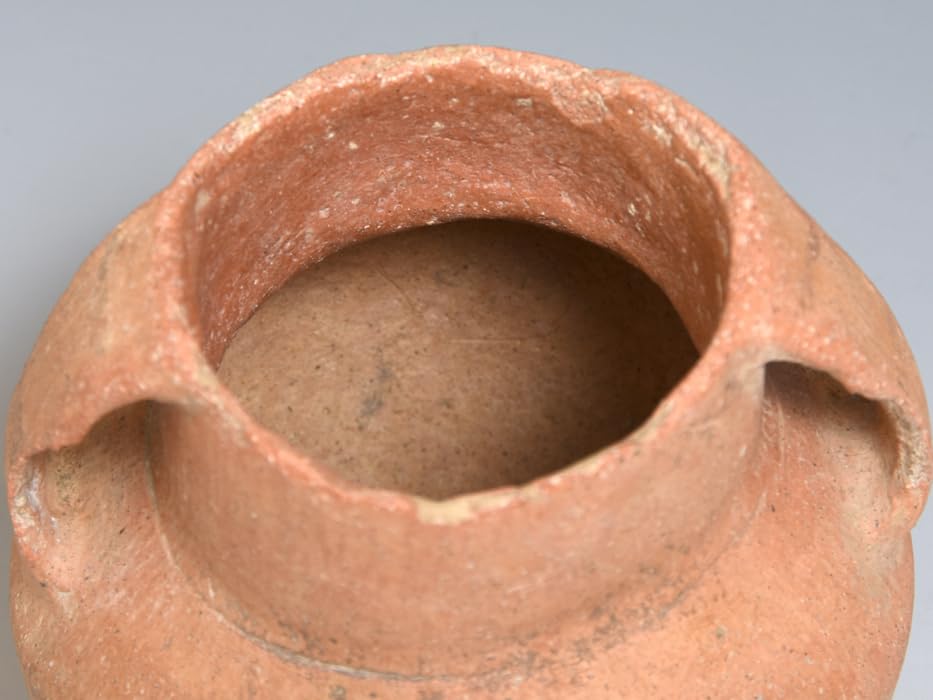 Amazon.co.jp: 古代中国美術斉家文化紅陶双耳壷肩部黒彩文土器