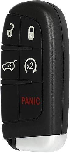 Miniatura 5 de Llavero de repuesto para Jeep 14-19 Grand para Cherokee 17-19 para Compass 18 Trailhawk 15-19 Grand para Cherokee SRT (7812A-40821302) 5 botones 1pad