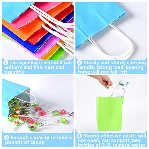 Yasashii BAG 24 24Pcs-8 Colors Halloween Party Favor Gift Tteat Bags With Handles, Halloween Candy Bags, Rainbow Goodie Bags thumb #3