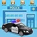 Toy To Enjoy Friction Powered Police Car with Light & Sounds – Heavy Duty Plastic Vehicle Toy for Kids & Children – Openable Doors, Detailed Interior