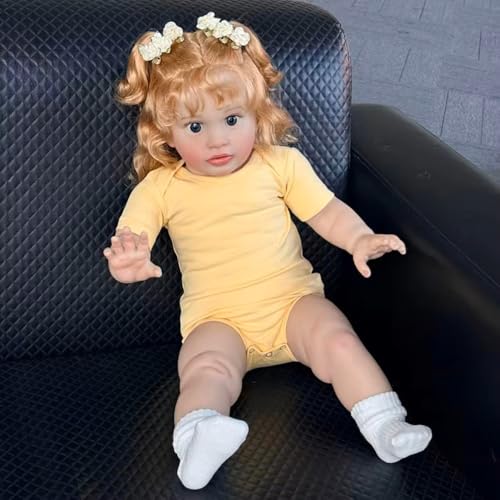 RXDOLL Muñecas de bebé Reborn de 26 pulgadas, cuerpo de tela, realista, muñeca recién nacida, de silicona, vinilo suave, de aspecto real, para niños a partir de 3 años