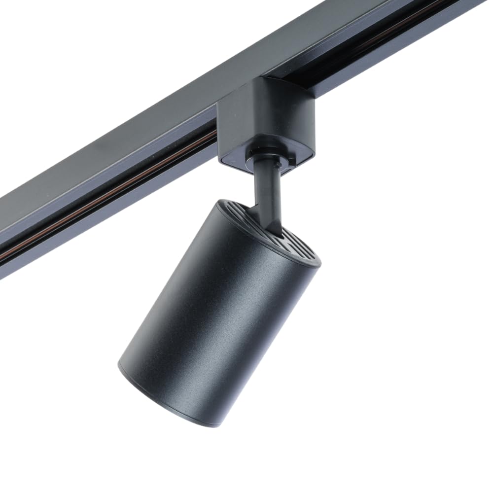 Focus III Schienensystem – 1-Phasen – 300 cm – L-Form – 5 Spots – GU10 – Schwarz – LED-kompatibel