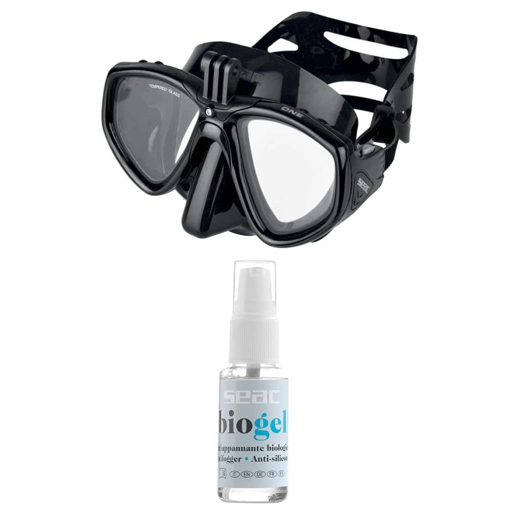 SEAC One Pro máscara de Buceo con Soporte de cámara GoPro Biogel Antifog