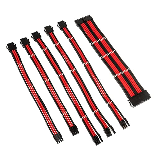Câble d extension tressé Kolink Core Adept noir et rouge pour alimentation PC - 2