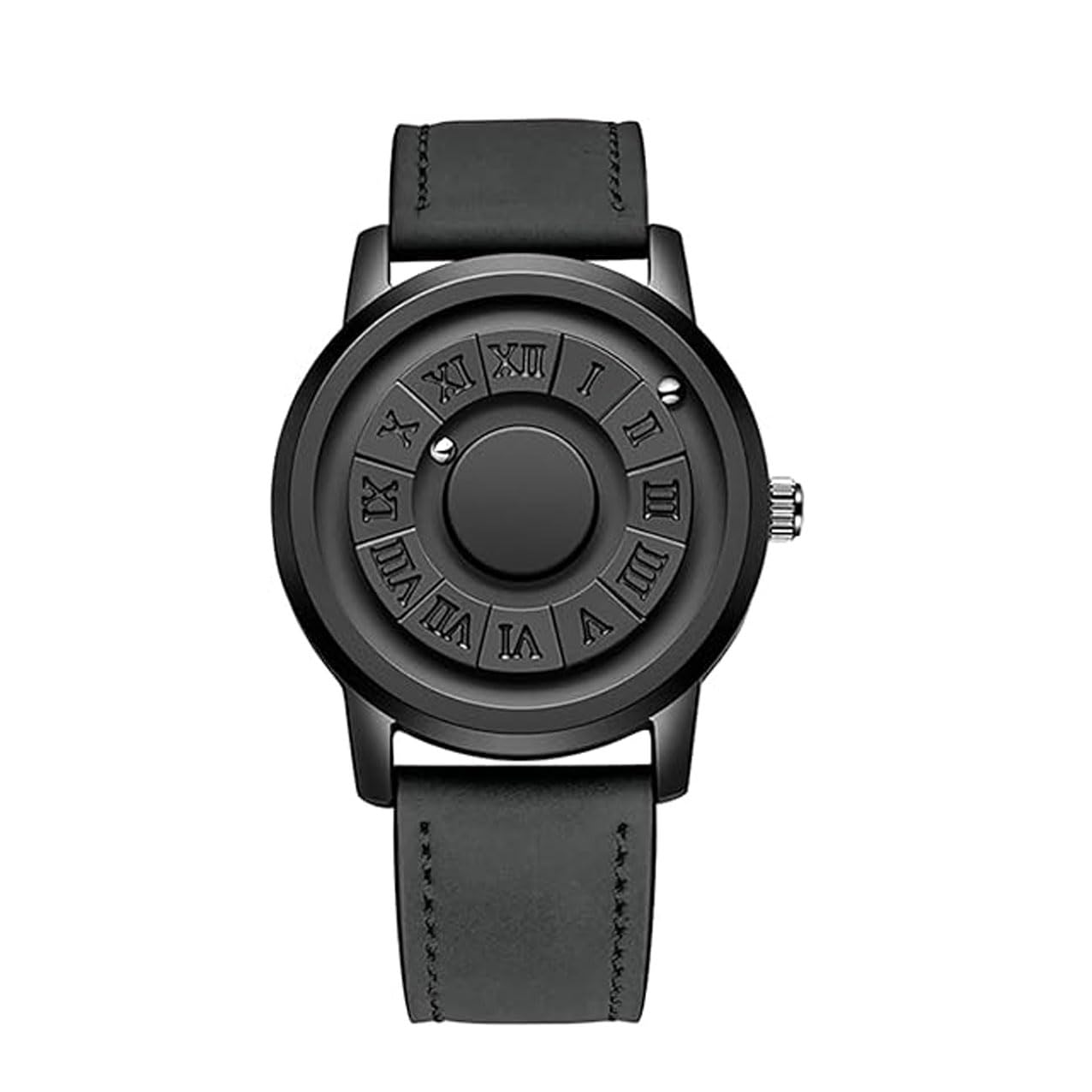 JANGOUCool Magnetic Levitation Watch, Magnetic Watches for Men, Men'S Quartz Magneto Magnetic Watch, Magnetic Bead Analog Watch,Unique Pointer Design, Casual Fashion Waterproof Men'S Wrist Watch