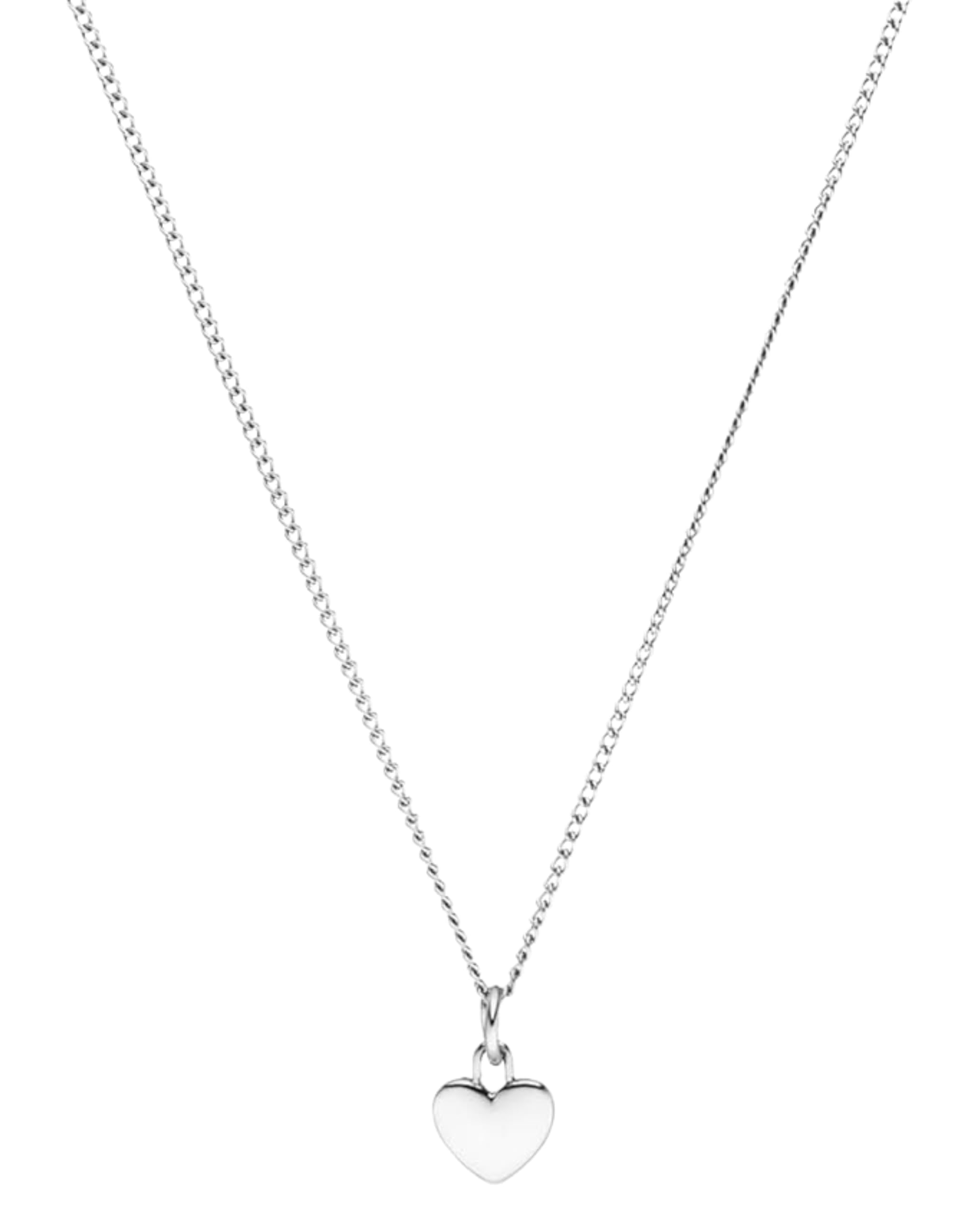 Purelei Heart Charm Kette Damen (Hellsilber) – Halskette Damen aus langlebigem Edelstahl – Hochwertige Kette – 50-55 cm Länge verstellbar – Halskette für deinen individuellen Look