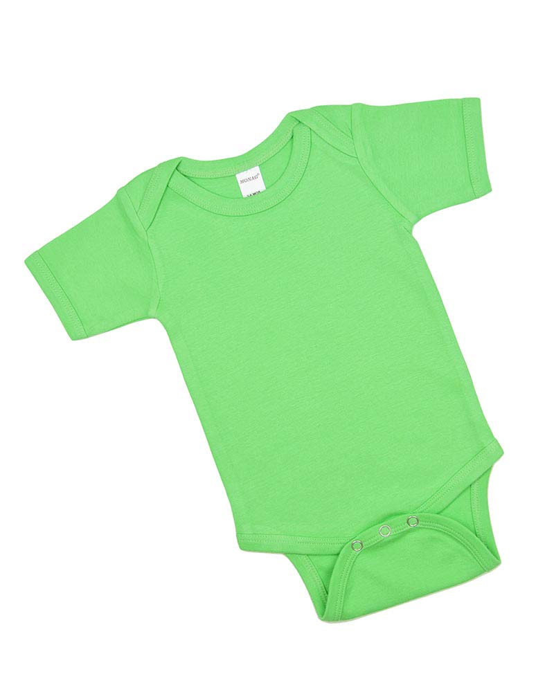 Monag Short Sleeve Baby Onesie for Embroidery, 0-3M Lime