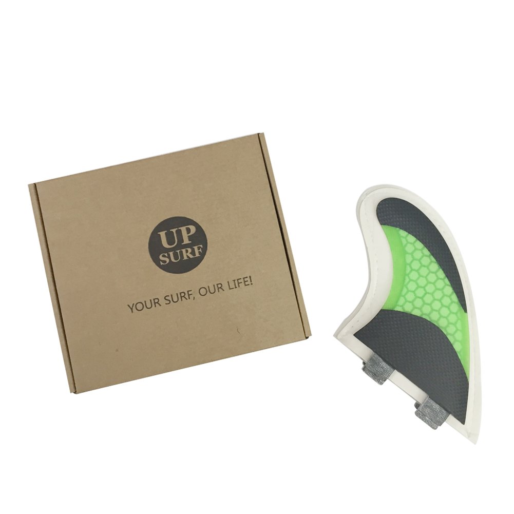UPSURF Planche De Surf FCS Base 3palmes Fibre De Verre pour Planche De Surf Thruster Set Carbone Rayon De Miel