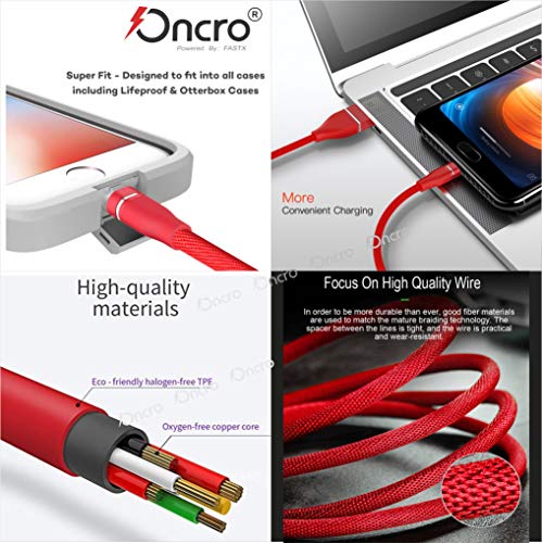 Image of Red short micro usb cable fast charging nylon braided 25cm power bank wire unbreakable cord 20w 480mbps data sync android phone kindle ps4 tv stick raspberry pi chromecast tablet