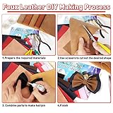 ZAIONE Frosted Faux Leather Sheets: 10Pcs 21X30cm Brown Faux Suede Sheets Synthetic PU Leatherette Sheet Making Earring Bows DIY - Image 6