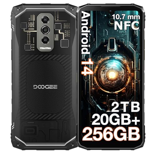 DOOGEE Blade 10 Ultra Movil Todoterreno Android 14 (2024), 20GB RAM+ 256GB ROM, 6.56', Cámara 50MP+8MP, Batería 5150mAh, Telefono Móvil Resistente 4G Octa Core, IP68/NFC/Face ID/Huella Dactila