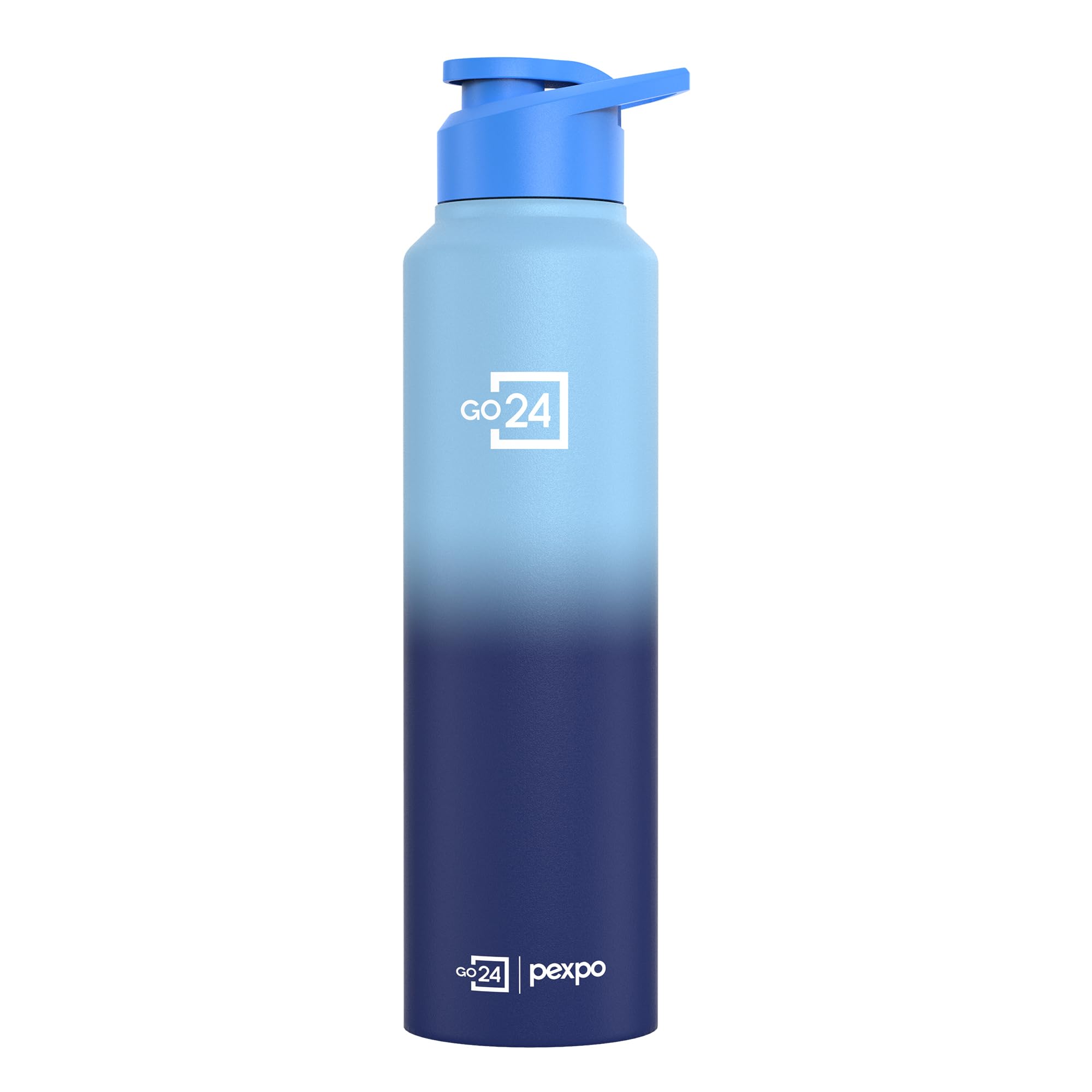 Water Bottle 1 ltr Stainless Steel Sports/Fridge Bottle with Sipper Cap | Single Wall | For Home, Office, Gym, Travelling | Lightweight | BPA Free | Craft Pro 950ml | Blue-Denim Blue Ombre