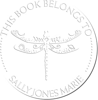 Personalized Ex Libris Book Embossing Seal, Custom Library Bookplate Maker Embosser, Soft Sylvan Myst Design, Hand-Pressed Customized Book Stamp for Personal Library Collection, 1-5/8" Round