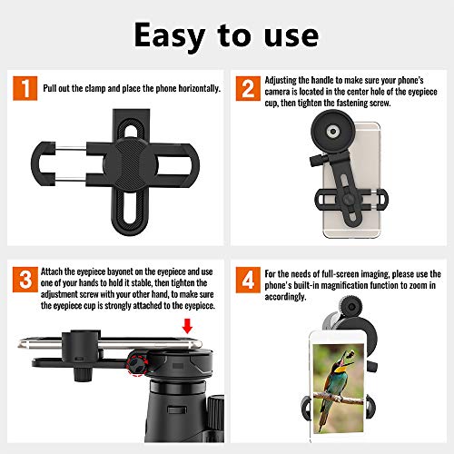 Lechnical Suporte de adaptador de telefone celular universal Clip de telefone universal Suporte tele