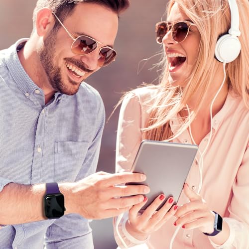 Image of Sport Bands Compatible with Apple Watch Band Women Men 40mm 38mm 41mm 42mm 44mm 45mm 46mm 49mm ,Soft Wristband Waterproof Replacement Strap for iWatch Bands Series 11 10 9 8 7 6 5 4 3 2 1 SE Ultra Purple